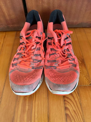 Αντρικά αθλητικά Nike μεταχειρισμένα, μέγεθος 46, μαύρο και πορτοκαλί