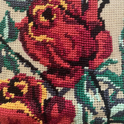 Handmade textile painting frame like new, 0.55x0.28 m