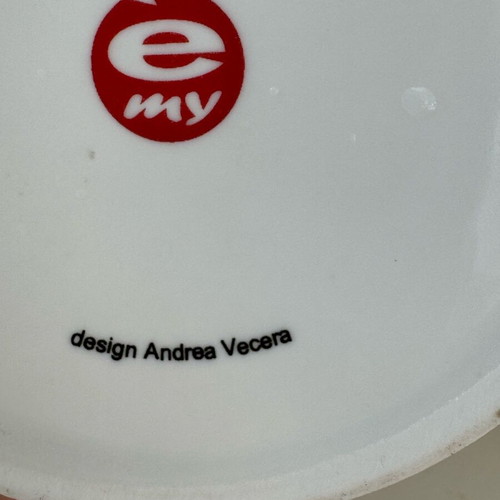 Andrea Vecera set of 2 collectible mugs new with lid