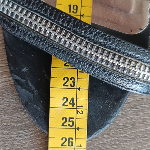 Dune London black leather sandals size 39 like new