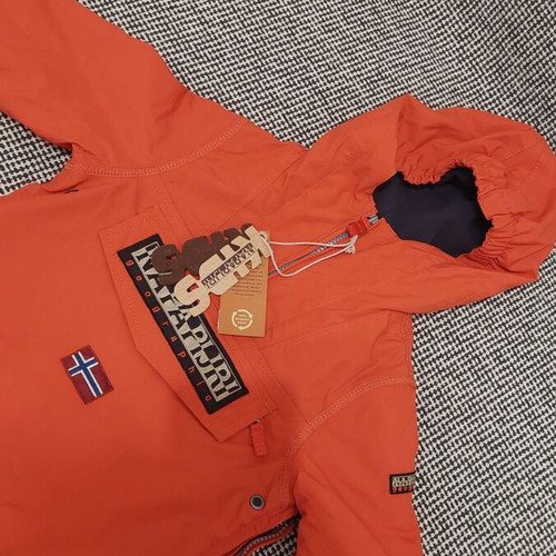 Napapijri Rainforest unisex lightweight jacket size 24 months new, orange