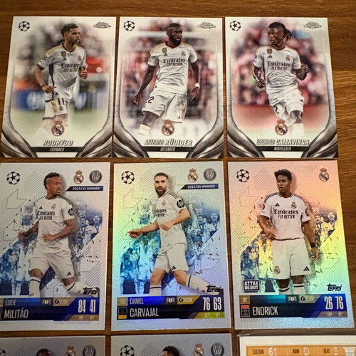 Real Madrid Panini Topps cards like new, pack of 12