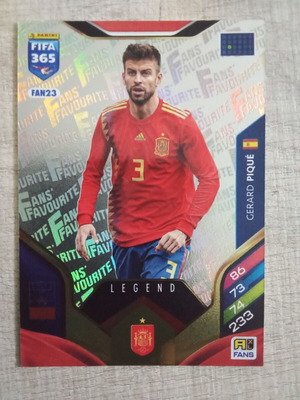 Pique legend FAN23 2025-26 Fans Favorite Panini Adrenalyn XL 365 σαν καινούργιο
