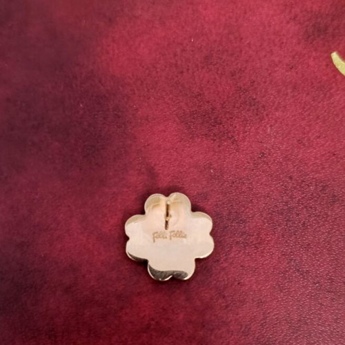 Folli Follie earrings like new, pink gold plated silver, clover and hearts design