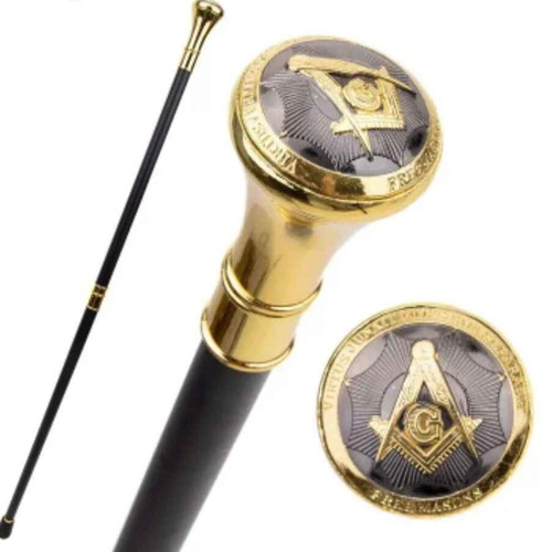 Masonic walking stick new with engraved details