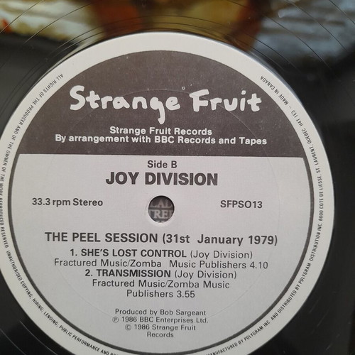 Joy Division The Peel Sessions vinyl record used, pop