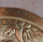 Brass plate used, diameter 28.5 cm