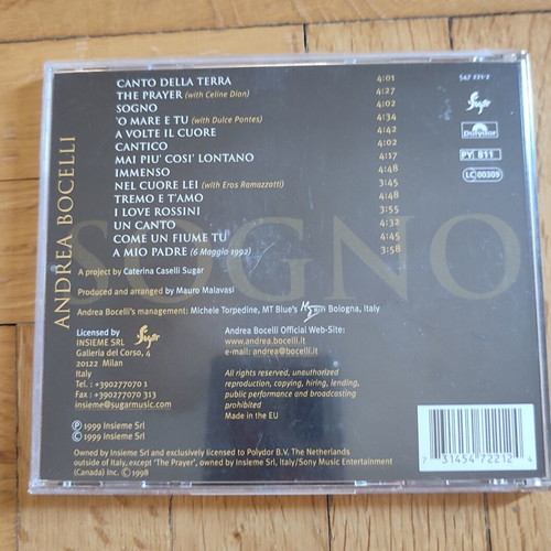 Andrea Bocelli Sogno CD