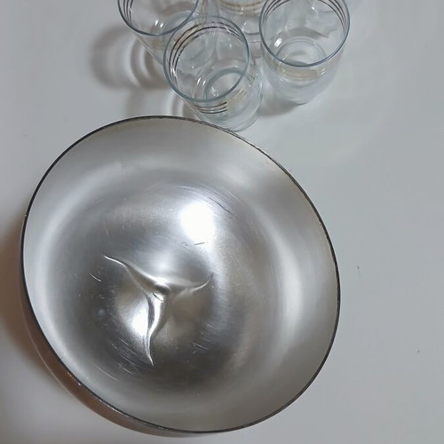 Vintage Szandrik Apple-Shaped Mini Bar Liqueur Set silver-plated alpaca like new