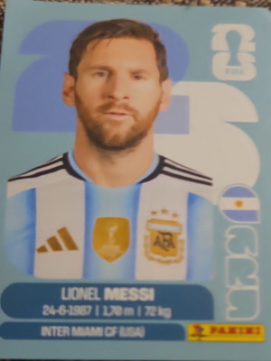 Lionel Messi World Cup 2026 Sticker new