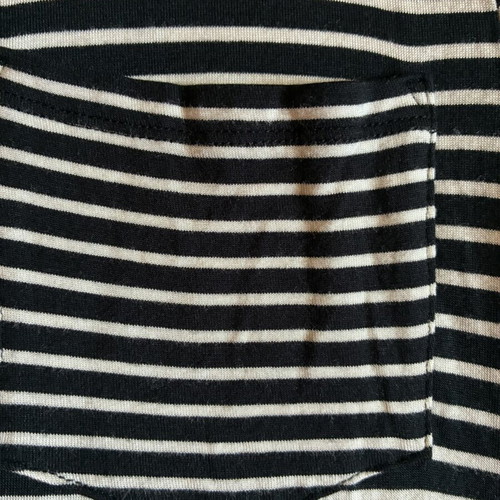 Hollister Womens Striped T-Shirt XS New Nautical Navy White Pocket Tee