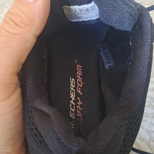 Skechers αθλητικά παπούτσια μεταχειρισμένα, μέγεθος 41, μαύρα, 28 εκ
