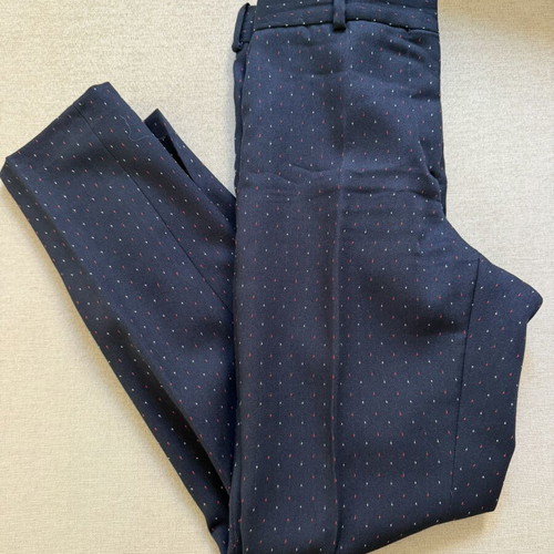 Sandro Paris suit pants like new, dark blue polka dot, size S