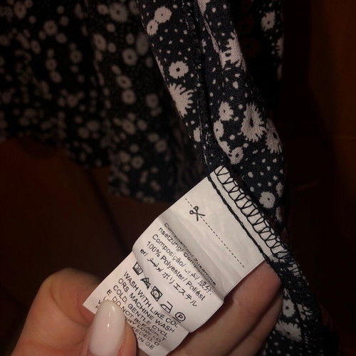 Floral skirt Shein high-waisted like new, black and white