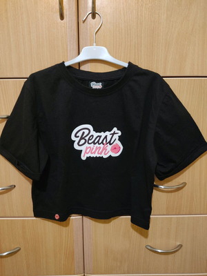 GymBeam BeastPink T-shirt new, size S, cotton and polyester