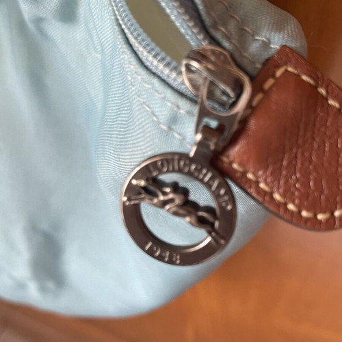 Longchamp Le Pliage Original bag used, turquoise, large size