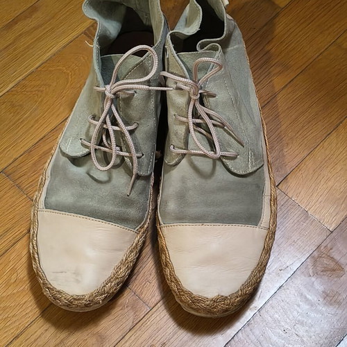 Liberty casual ankle boots used, beige and mint suede