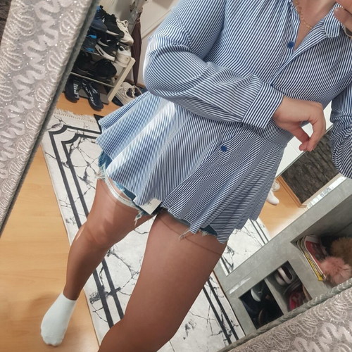 Asymmetric striped shirt new, women's, size S