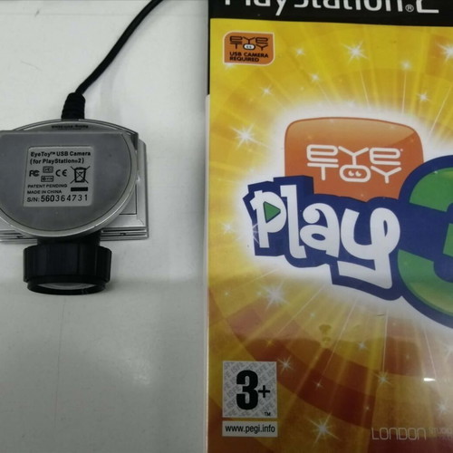 Ps2 silver camera set with EyeToy: Play 3 English game like new