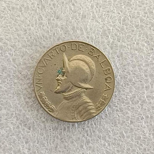 Panama ¼ Balboa Coin used, 1966 copper-nickel clad