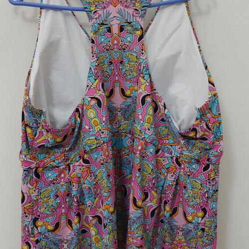 Women's tankini used, pink multicolor, sizes XL/XXL