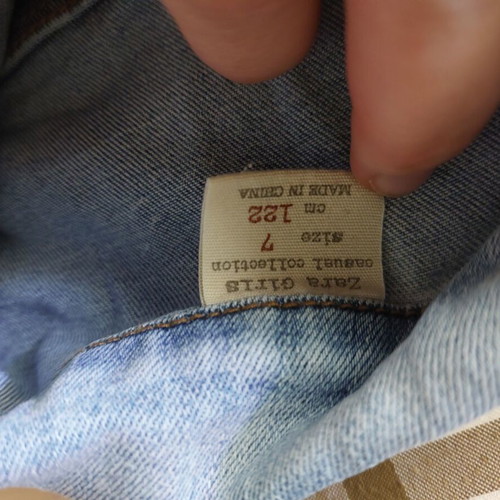 Zara denim jacket for girl 7 years like new, size 122 cm