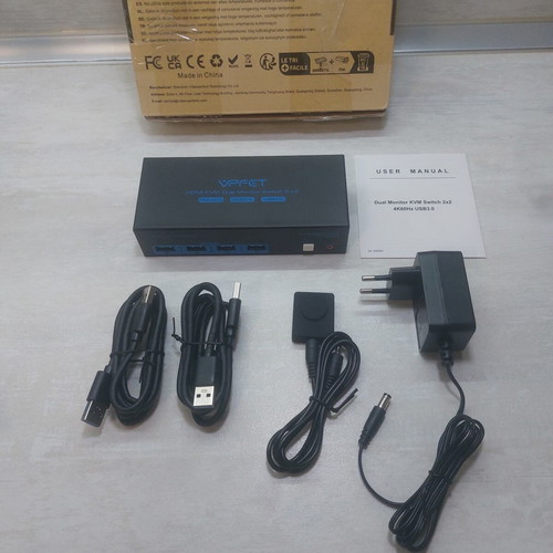 VPFET VP-SW220 Dual Monitor HDMI KVM Switch 2x2 4K@60Hz USB 3.0