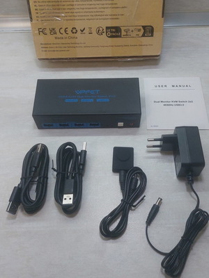VPFET VP-SW220 Dual Monitor HDMI KVM Switch 2x2 4K@60Hz USB 3.0