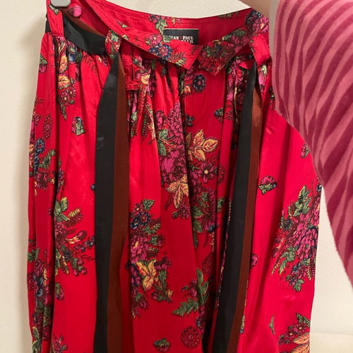 Jean Paul Gaultier midi limited edition skirt used, silk, size M
