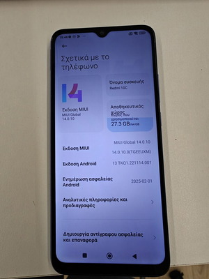 Redmi 10c smartphone with new battery, blue, 4/64GB