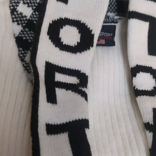 Men's cardigan new, size large, black and white