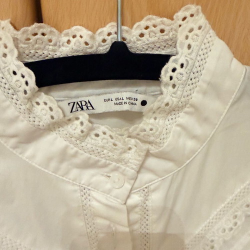 Zara white shirt like new, size L