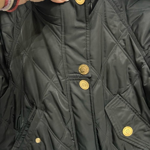 Lynne jacket quilted like new, black with gold details