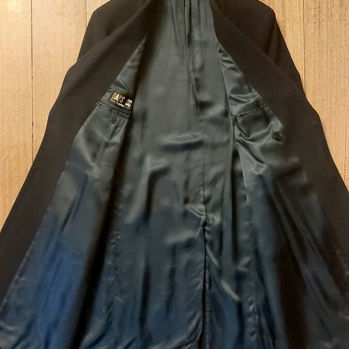 DAKS Men's Long Coat Like New, Blue, XL
