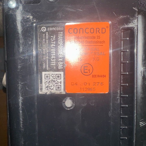 Concord Transformer X-Bag ISOFIX car seat like new 15-36kg