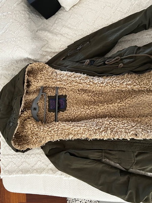 Alcott women's parka like new, size S, khaki with removable lining