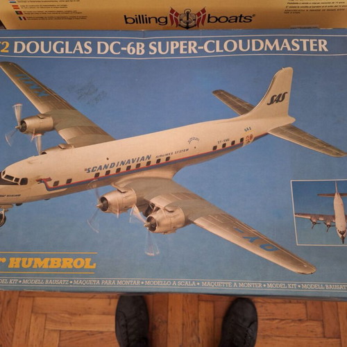 Douglas DC-6B Super-Cloudmaster model kit new, vintage aeromodelling