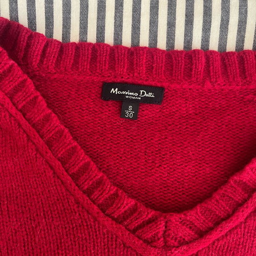 Wool sweater Massimo Dutti red used, size S