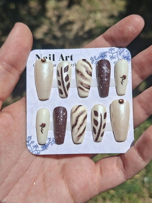 Press On Nails set with application tools new