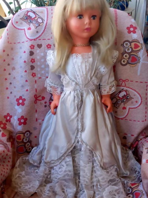 Brevetti Ceccon Vintage Doll 65cm used, 60s Italian beauty
