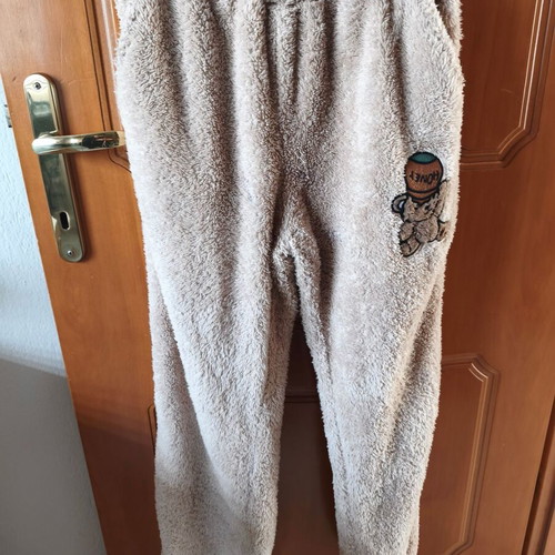 Fuzzy tracksuit set like new, beige and brown