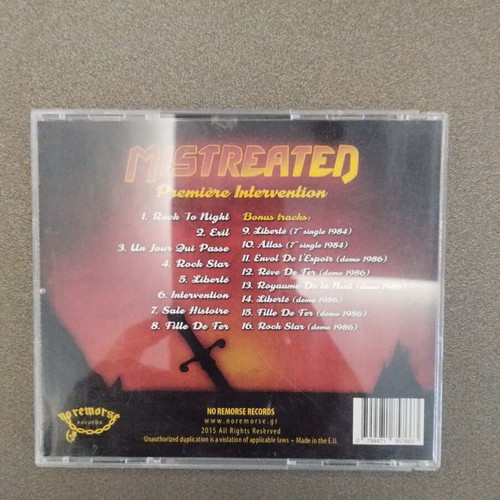 Mistreated Premiere Intervention CD used, metal