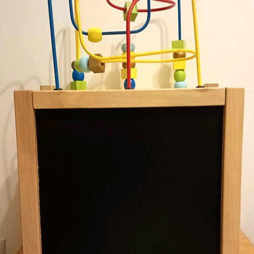 ELC Giant Wooden Activity Cube and Wooden Music Set like new