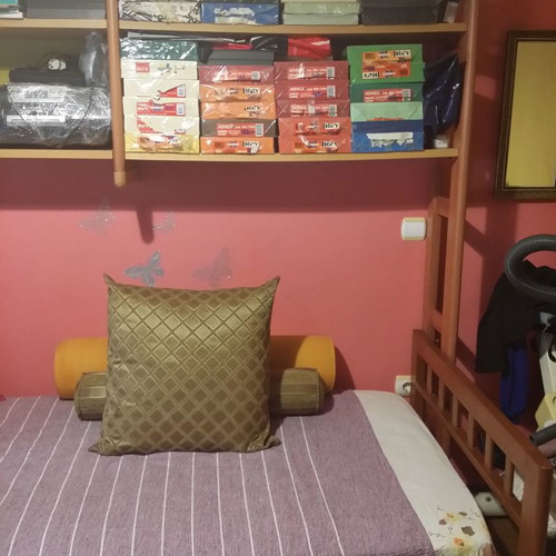 Bed made of beech wood used Mediastrom with second mattress slot