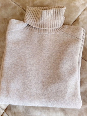 Ζιβάγκο Massimo Dutti από μάλλινο και κασμίρι, σαν καινούργιο, S/M, μπεζ-γκρι