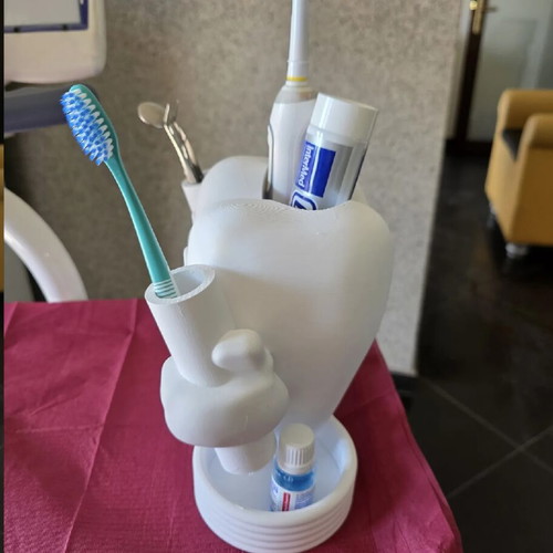 Handmade 3D Print Toothbrush and Toothpaste Holder New