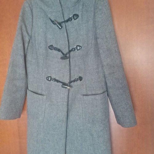 Benetton Montgomery coat used, gray, women's size M