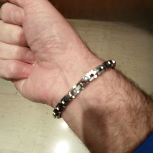 Men's chain bracelet stainless steel 20.5 cm like new