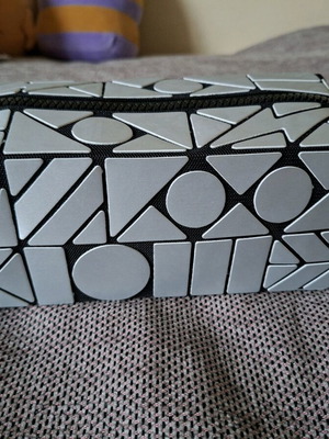 Toiletry bag new, black and silver