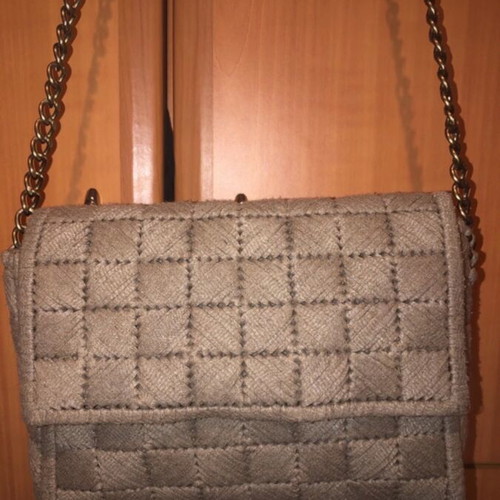 Handmade beige crossbody women's bag like new